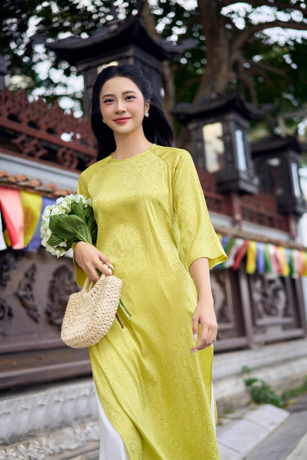 Modern Ao Dai Green Color – Nature Queen Modern Ao Dai Green Color – Nature Queen