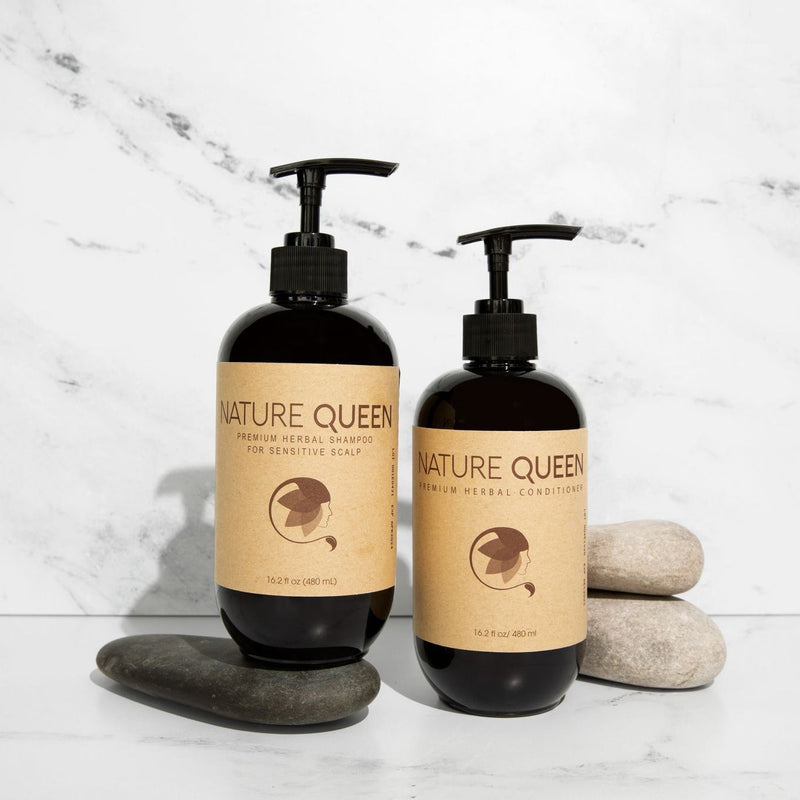 Anti-aging Herbal Shampoo + Conditioner for Hair Loss – Nature Queen